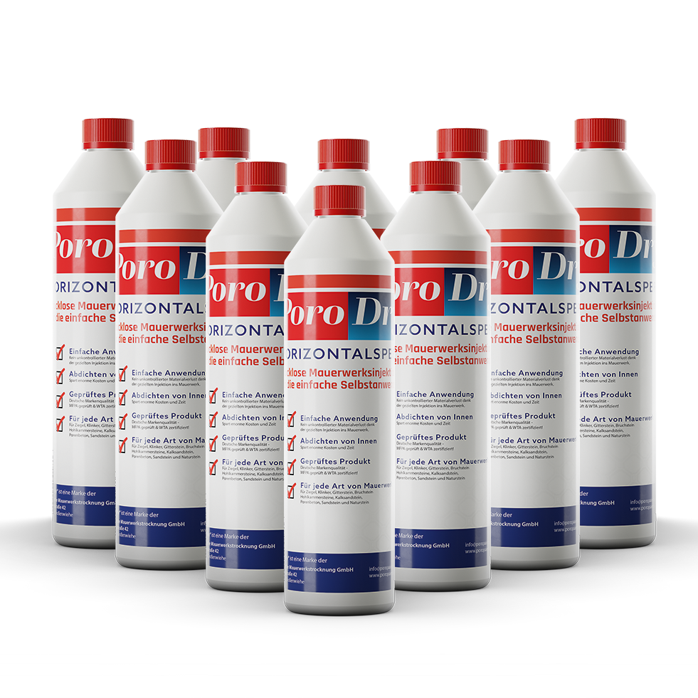 PoroDry® Horizontalsperre | Mauerwerksinjektion inkl. Auslauftüllen
