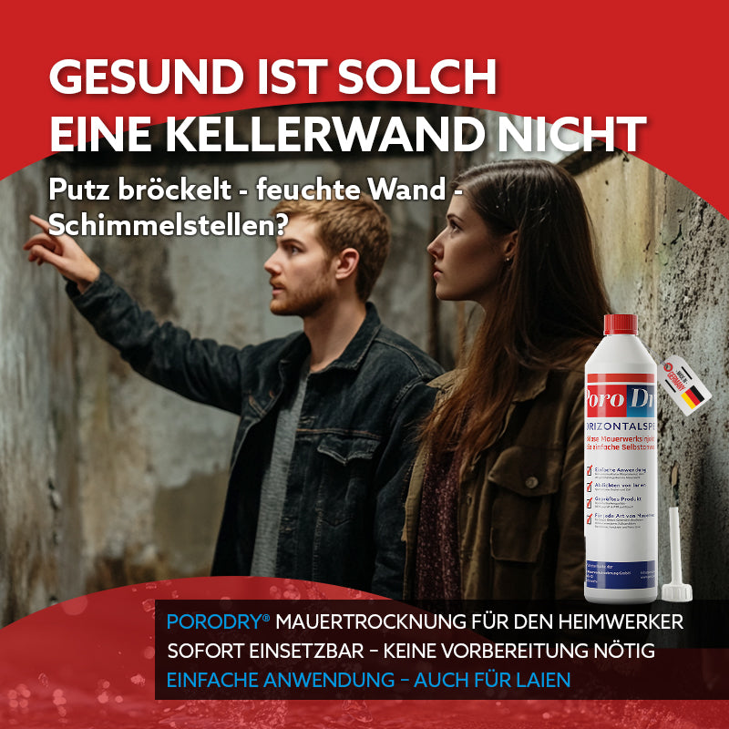 PoroDry® Horizontalsperre | Mauerwerksinjektion inkl. Auslauftüllen