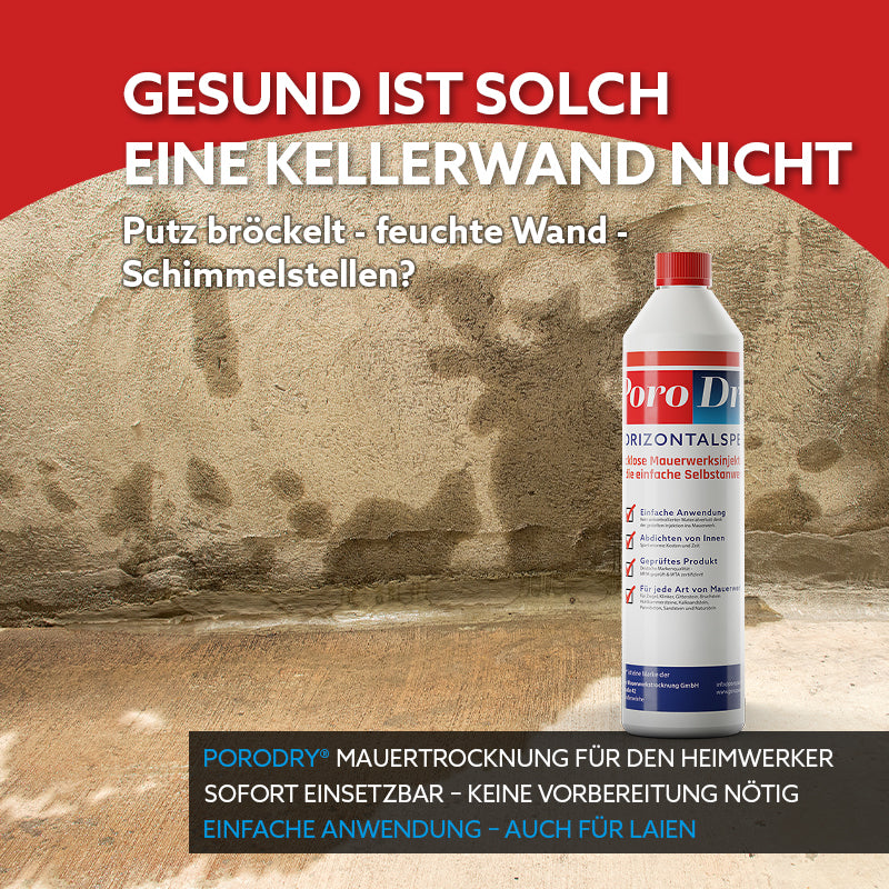 PoroDry® Horizontalsperre | Mauerwerksinjektion inkl. Auslauftüllen