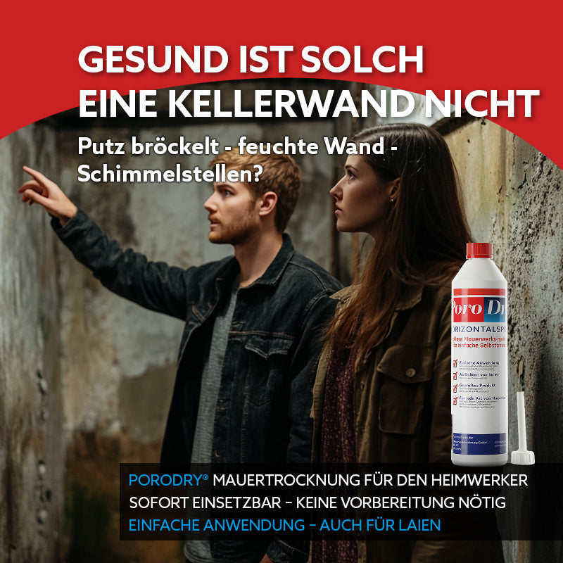 PoroDry® Horizontalsperre | Mauerwerksinjektion inkl. Auslauftüllen