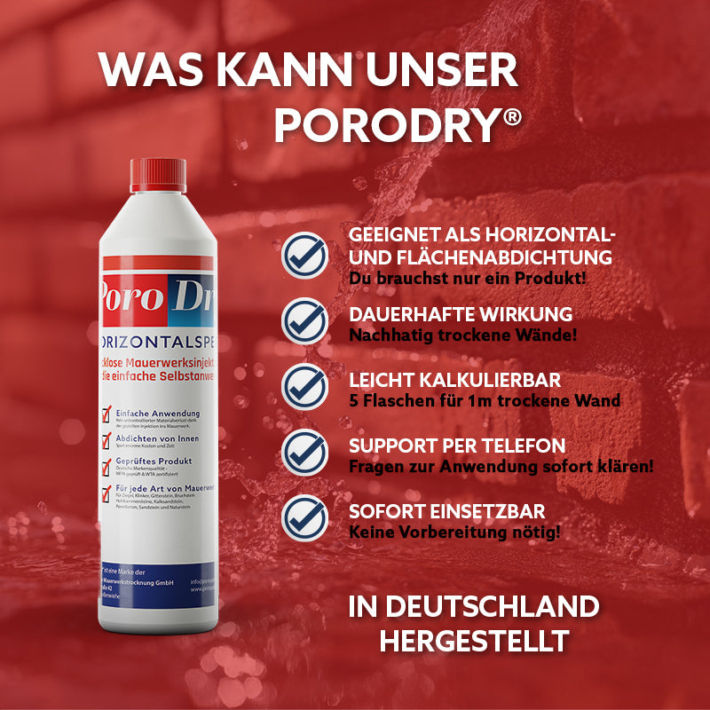 PoroDry® Nachfüllkanister | Horizontalsperre | Mauerwerksinjektion