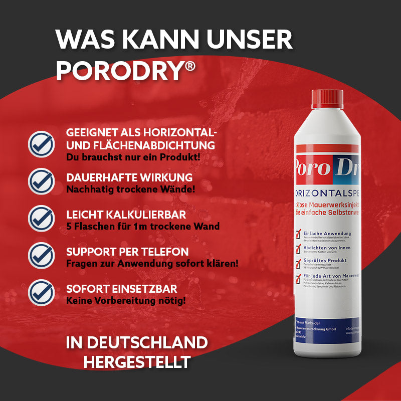 PoroDry® Horizontalsperre | Mauerwerksinjektion