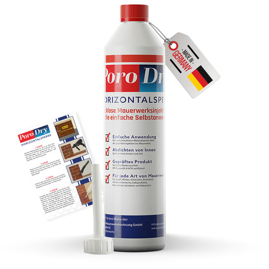 PoroDry® Horizontalsperre | Mauerwerksinjektion inkl. Auslauftüllen